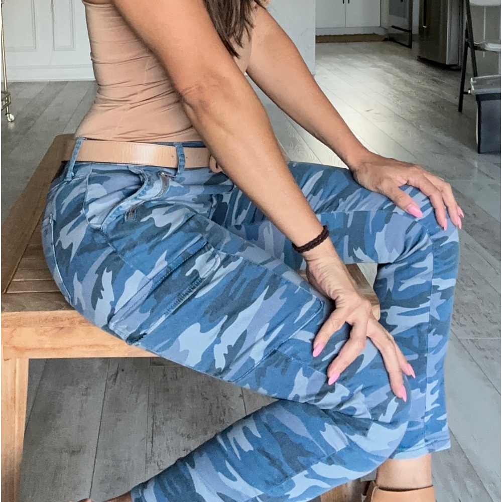 Juliet Mavi Jeans camouflage, blue jeans mid rise